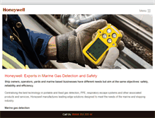 Tablet Screenshot of honeywellgasdetmarine.com